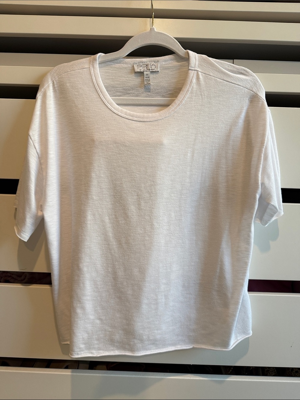 sofia by sofia vergara White Short-Sleeve Crewneck Tee